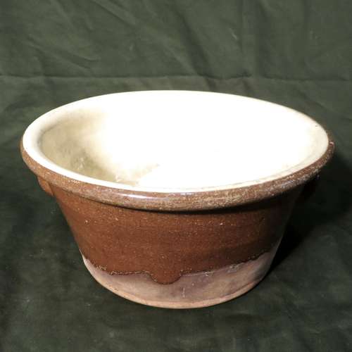Earthenware dairy or mixing bowl