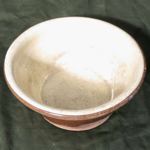 Earthenware dairy or mixing bowl