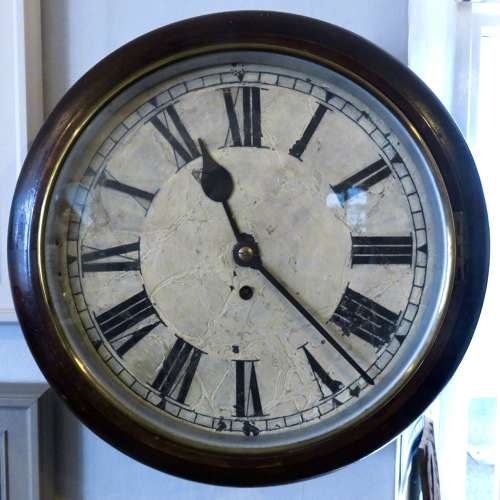 A 12” Victorian English eight-day fusee wall clock