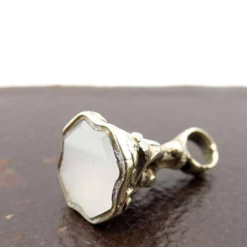 19thC Watch Chain Fob, unengraved stone