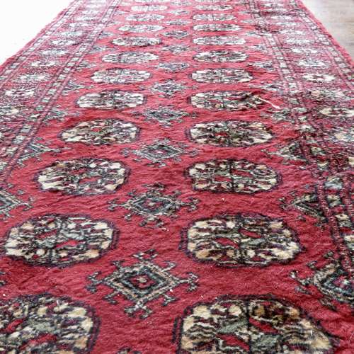 Handknotted Belouch wool runner