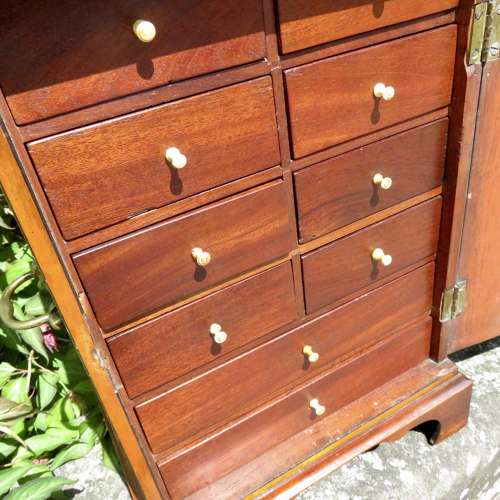 Georgian table top campaign chest of drawers
