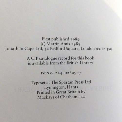 Five First Editions by Martin Amis
