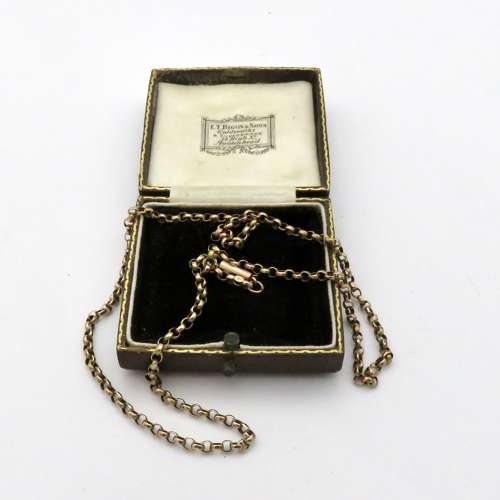 9ct gold chain necklace with barrel clasp 18”