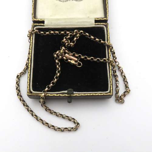 9ct gold chain necklace with barrel clasp 18”