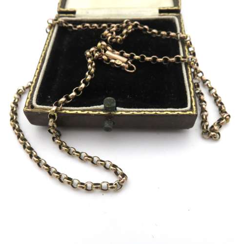 9ct gold chain necklace with barrel clasp 18”