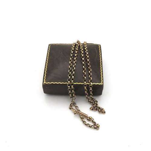 9ct gold chain necklace with barrel clasp 18”