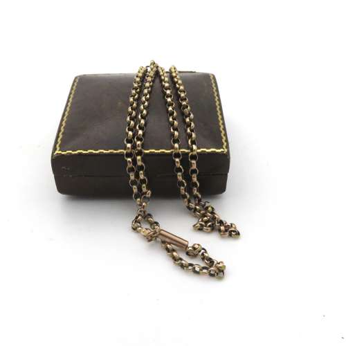 9ct gold chain necklace with barrel clasp 18”