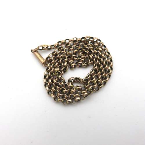 9ct gold chain necklace with barrel clasp 18”