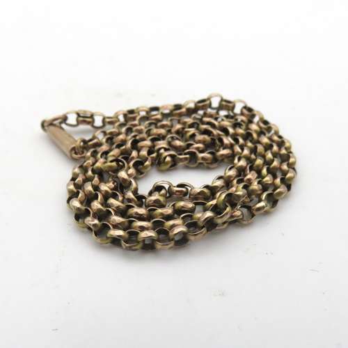 9ct gold chain necklace with barrel clasp 18”