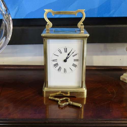 Fine French R&C brass carriage clock