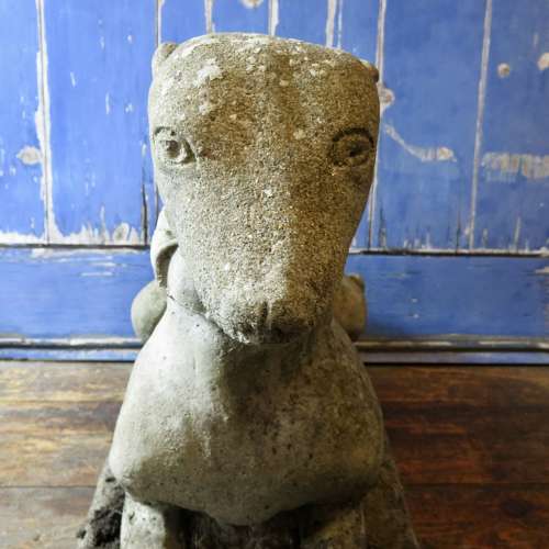Garden figure of a whippet, greyhound or saluki
