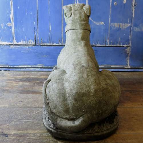 Garden figure of a whippet, greyhound or saluki