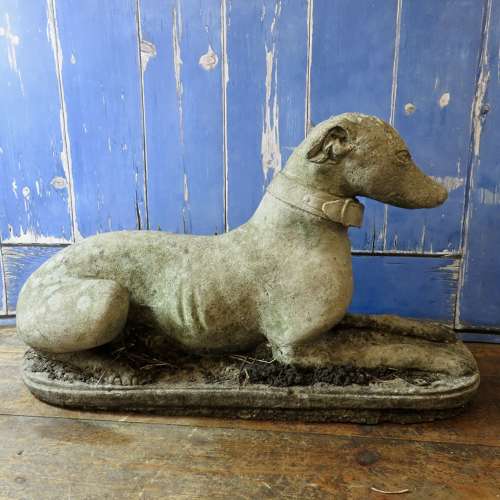 Garden figure of a whippet, greyhound or saluki