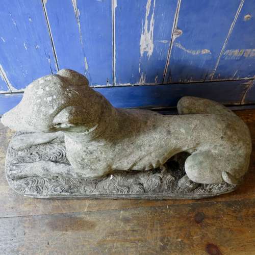 Garden figure of a whippet, greyhound or saluki
