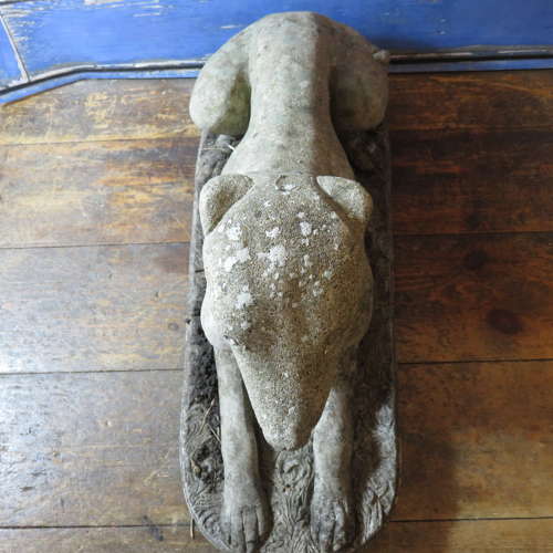 Garden figure of a whippet, greyhound or saluki