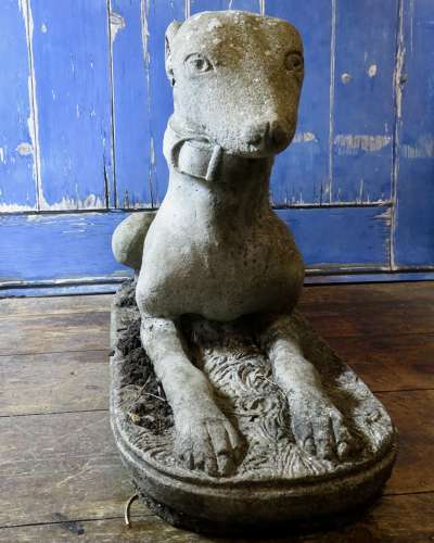 Garden figure of a whippet, greyhound or saluki