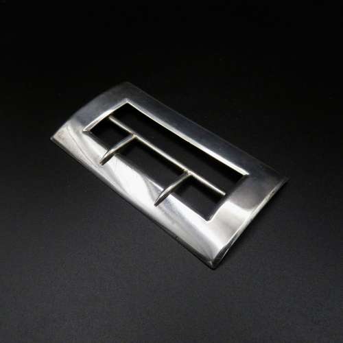 Solid silver 19thC buckle