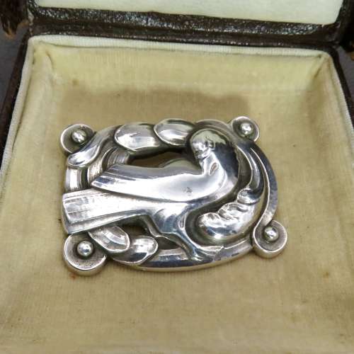 Georg Jensen silver dove brooch