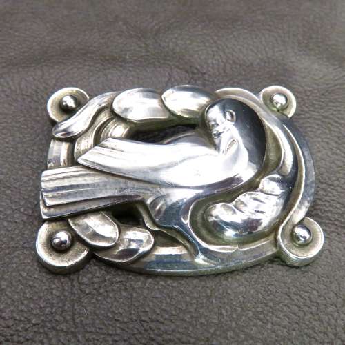 Georg Jensen silver dove brooch