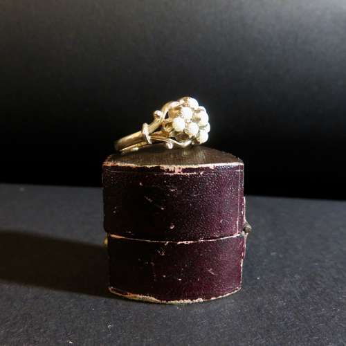 9ct gold and opal cluster ring