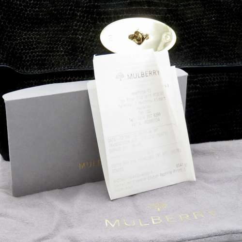Mulberry Oversized Clemmie Clutch Reptile Print - FREE UK DELIVERY