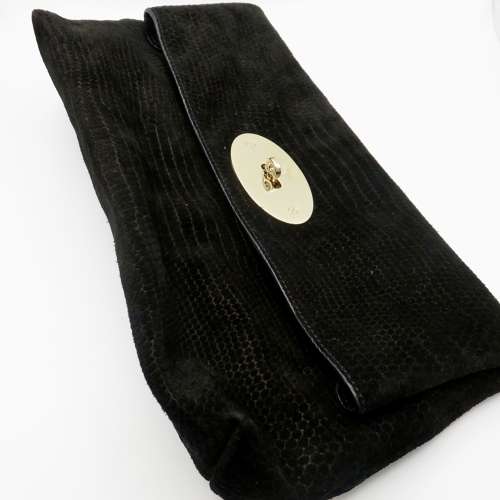 Mulberry Oversized Clemmie Clutch Reptile Print - FREE UK DELIVERY