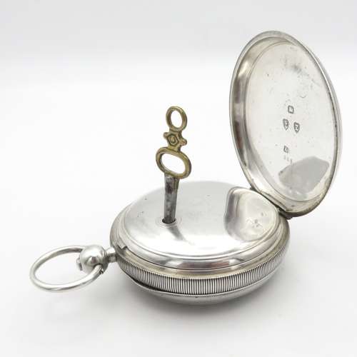 19thC key wound Silver pocket watch by American Waltham Watch Co