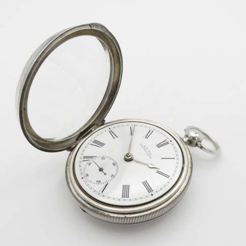 19thC key wound Silver pocket watch by American Waltham Watch Co