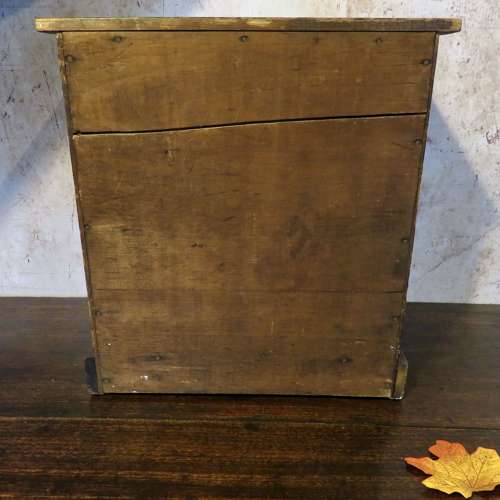 19thC Stained pine tabletop specimen chest