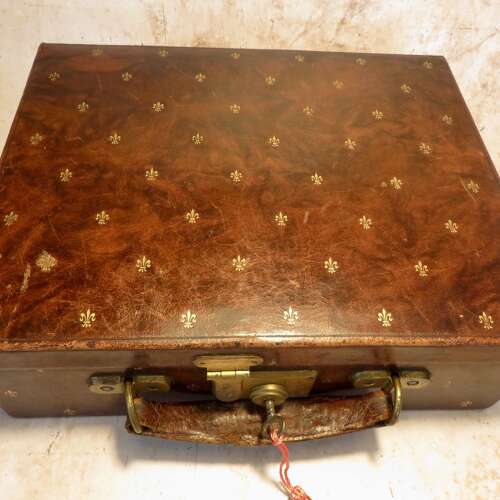 19th century leather sewing case