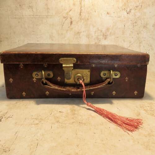 19th century leather sewing case