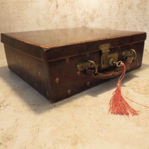 19th century leather sewing case