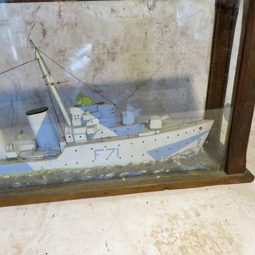 Cased model frigate