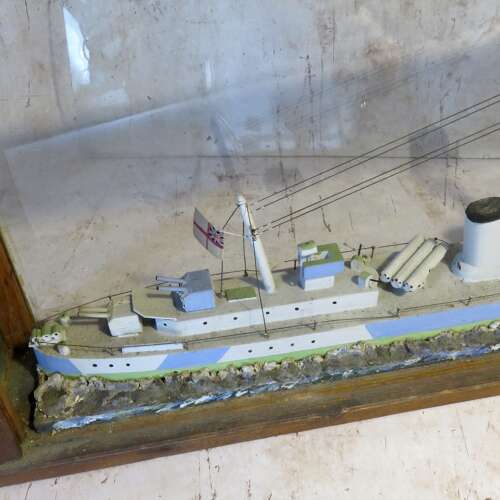 Cased model frigate