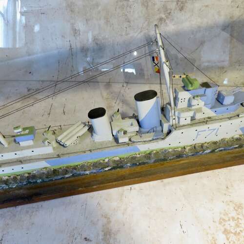 Cased model frigate
