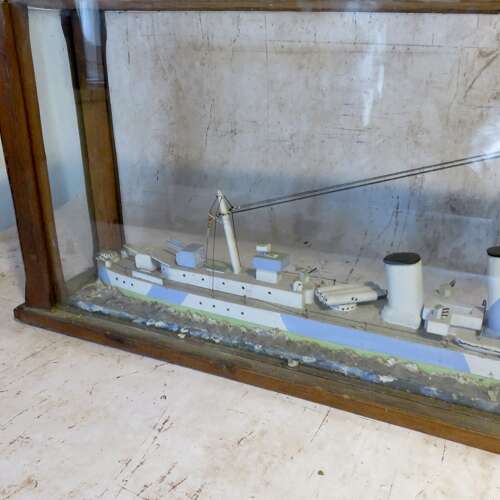Cased model frigate