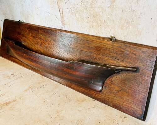 A mahogany half hull for 'Lochee'