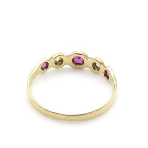 18ct gold, diamond and ruby ring