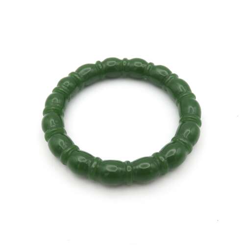 Green Jade Beaded-Effect Bangle
