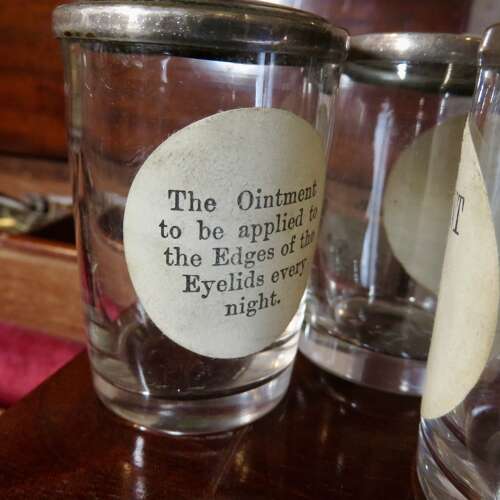 Victorian medical apothecary chest and contents