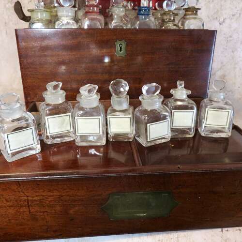 Victorian medical apothecary chest and contents