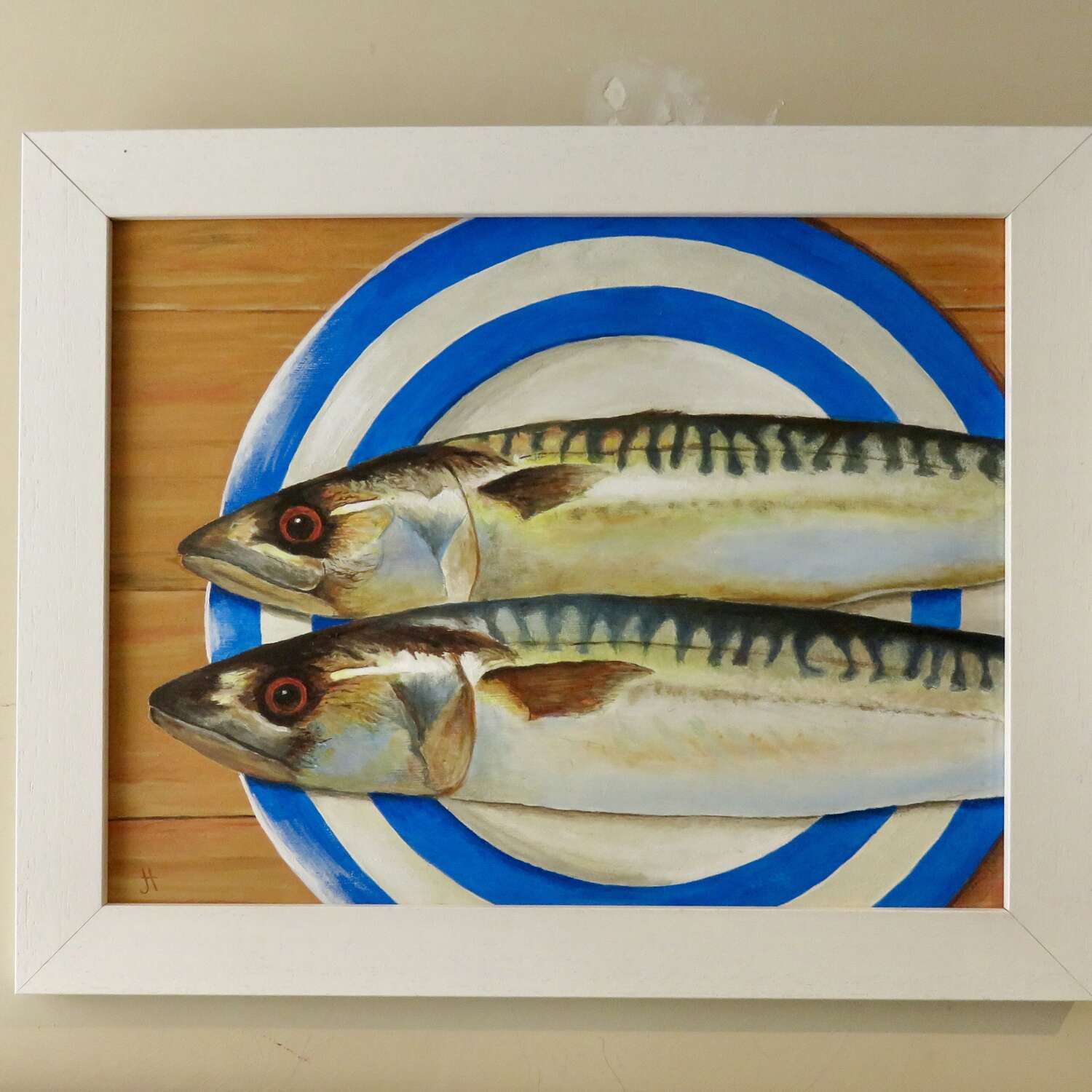 Jan Horn: two mackerel on a Cornish plate