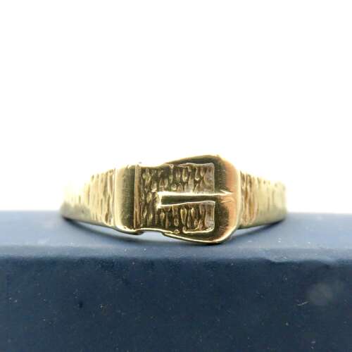 9ct gold buckle ring