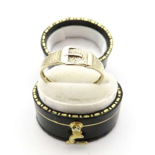 9ct gold buckle ring