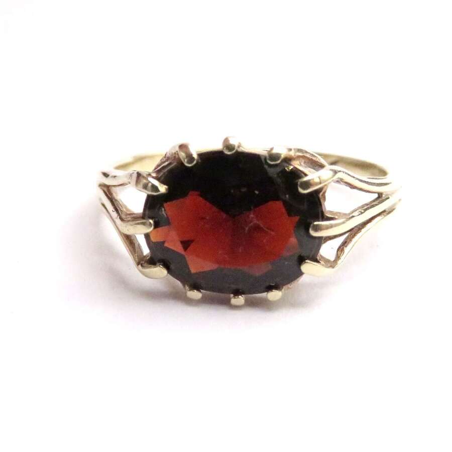 9ct Gold Garnet Ring by Asprey & Co