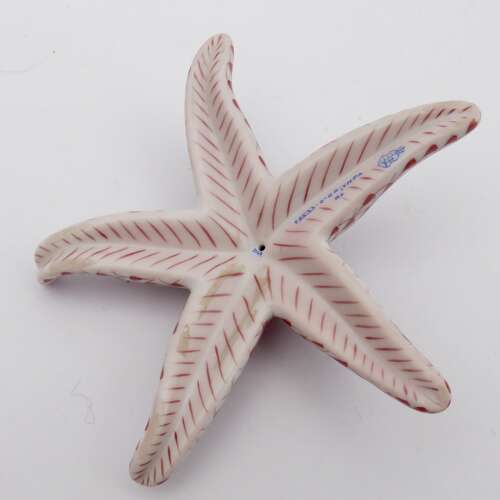 Pair of Herend porcelain Starfish, Fishnet pattern 20thC