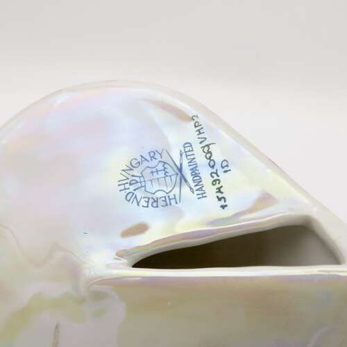 Two 20thC handmade Herend porcelain shells