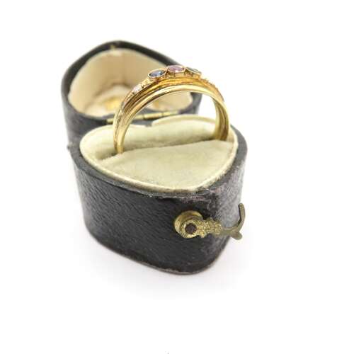 Classic 18ct Gold Rainbow Gemstone Ring – Emerald, Ruby, Sapphire & Diamond