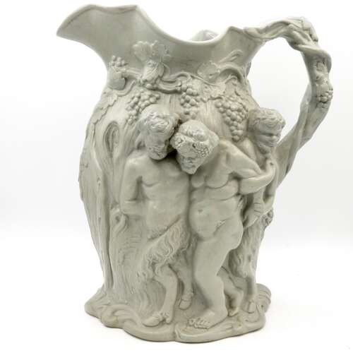 Antique Minton Silenus and Bacchus Pitcher 19thC